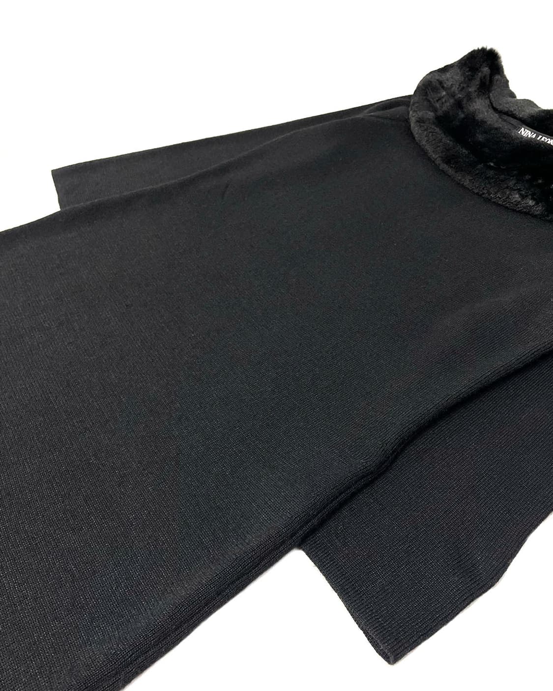 Nina Leonard 퍼 트리밍 원피스 상품이미지5