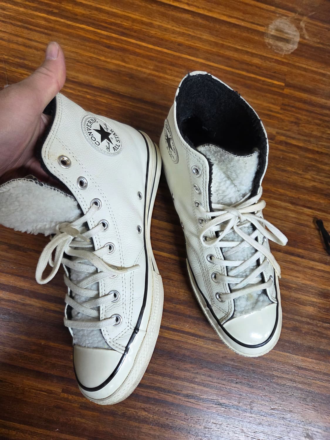 컨버스 척테일러 윈터 안감양털 레더 하이 280 상품이미지6