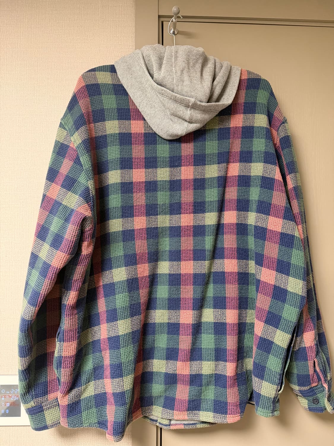 (xxl) 슈프림 와플 후디드 셔츠 fw24 상품이미지1