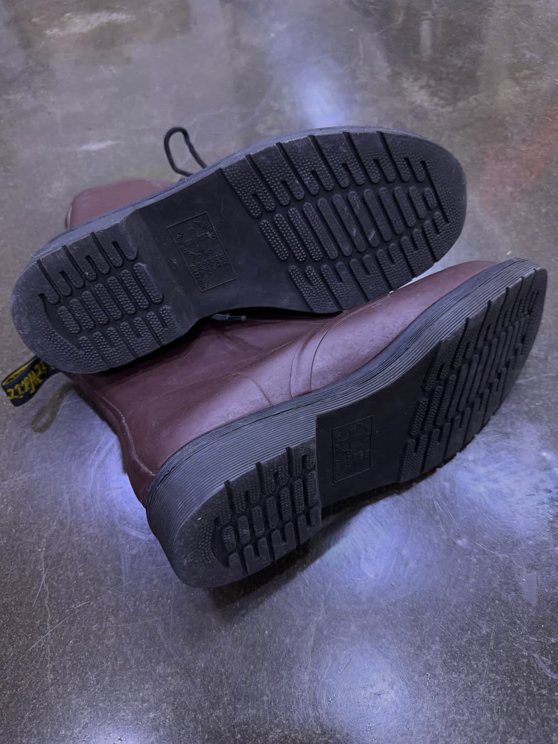 닥터마틴 드렌치 레이스 업 레인부츠 워커 부츠 버건디 260 상품이미지7