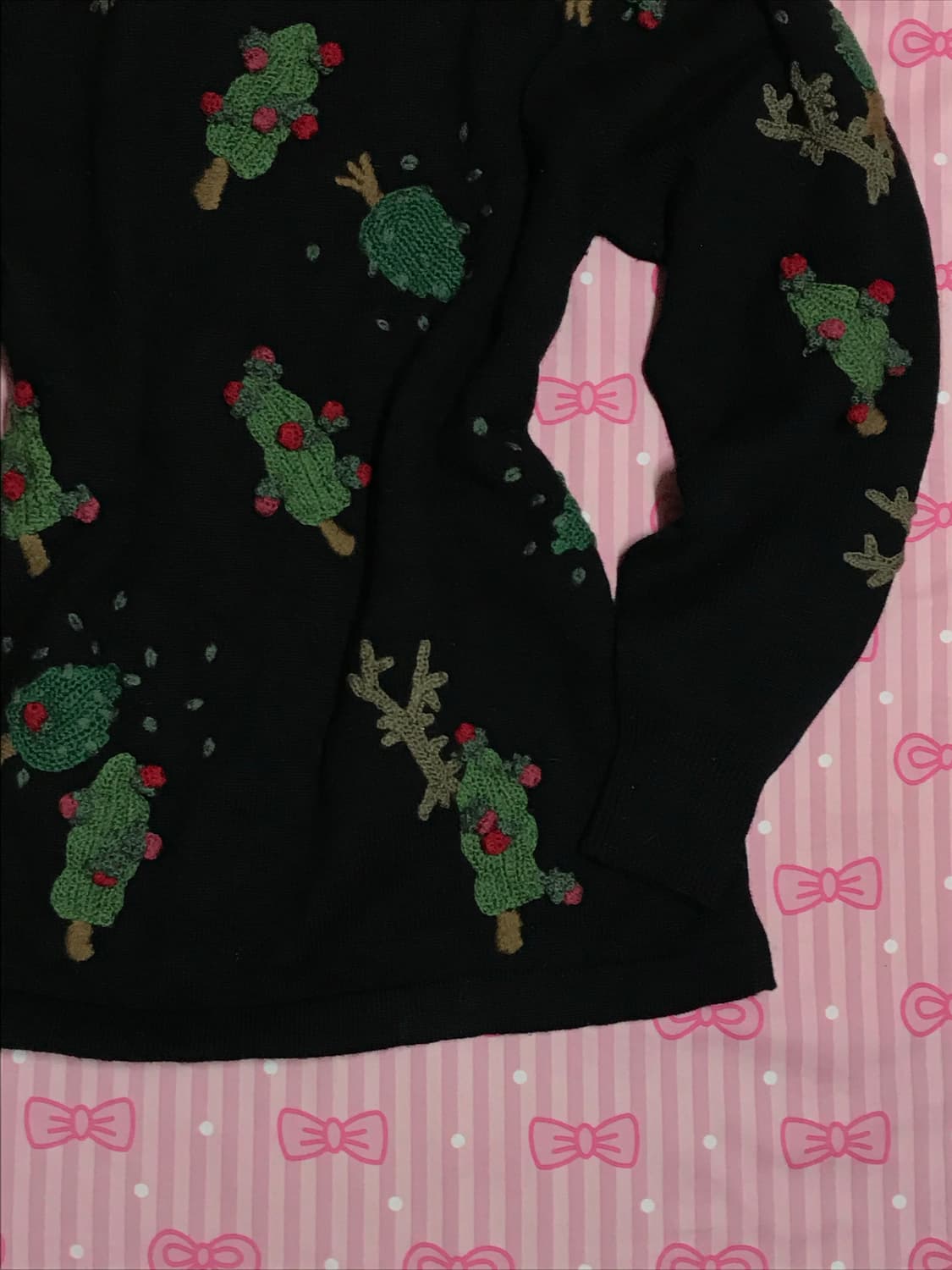 크리스마스 전까지 할인 트리 블랙 크리스마스 니트 상품이미지2