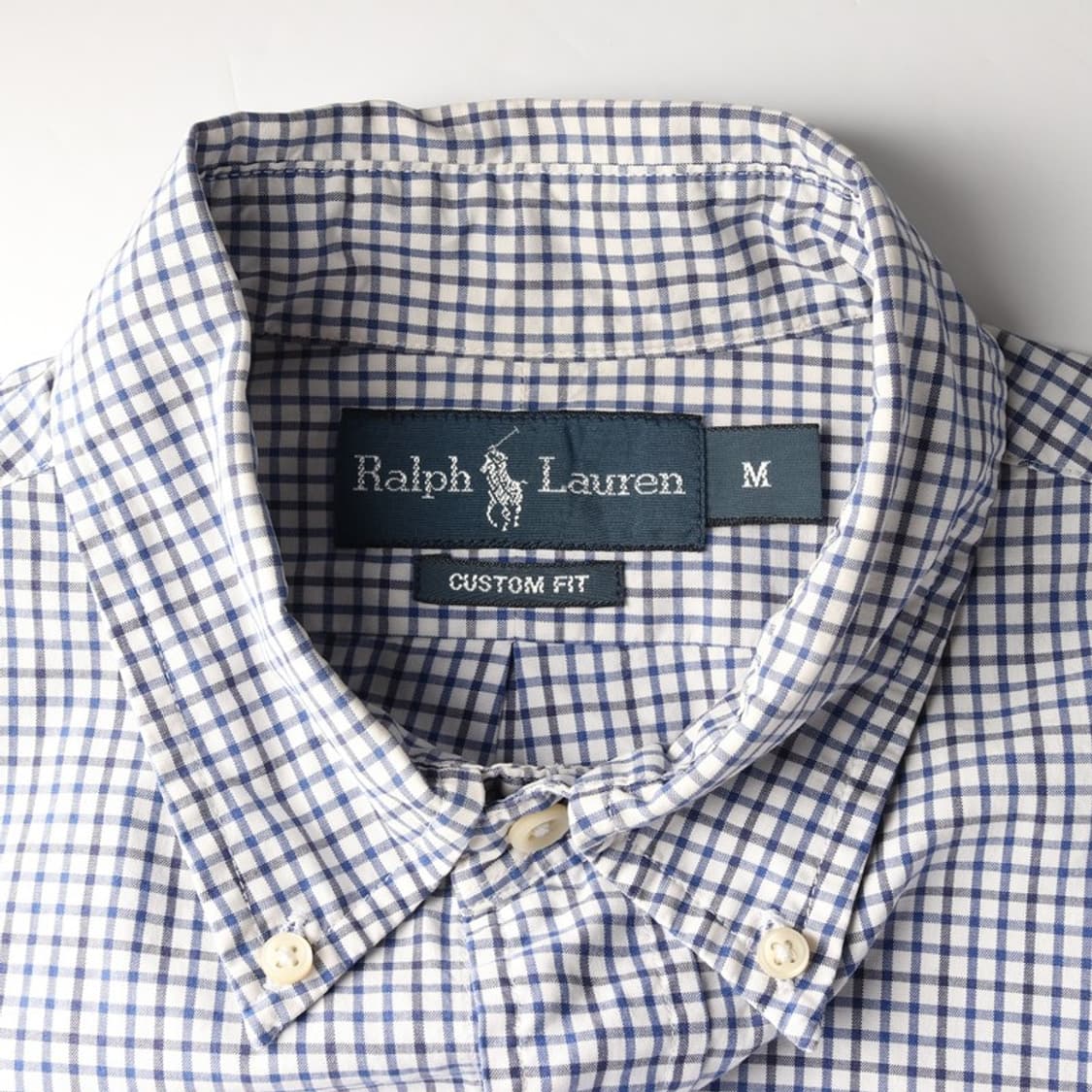 랄프로렌 커스텀핏 블루 체크 셔츠 M 상품이미지5