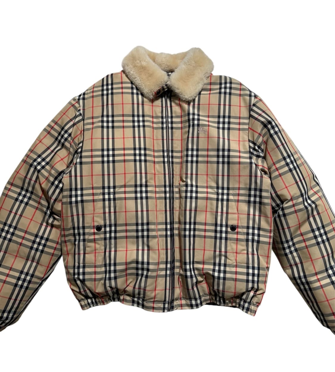 슈프림 X 버버리 22SS 노바체크 셔링 칼라 다운 푸퍼 상품이미지3