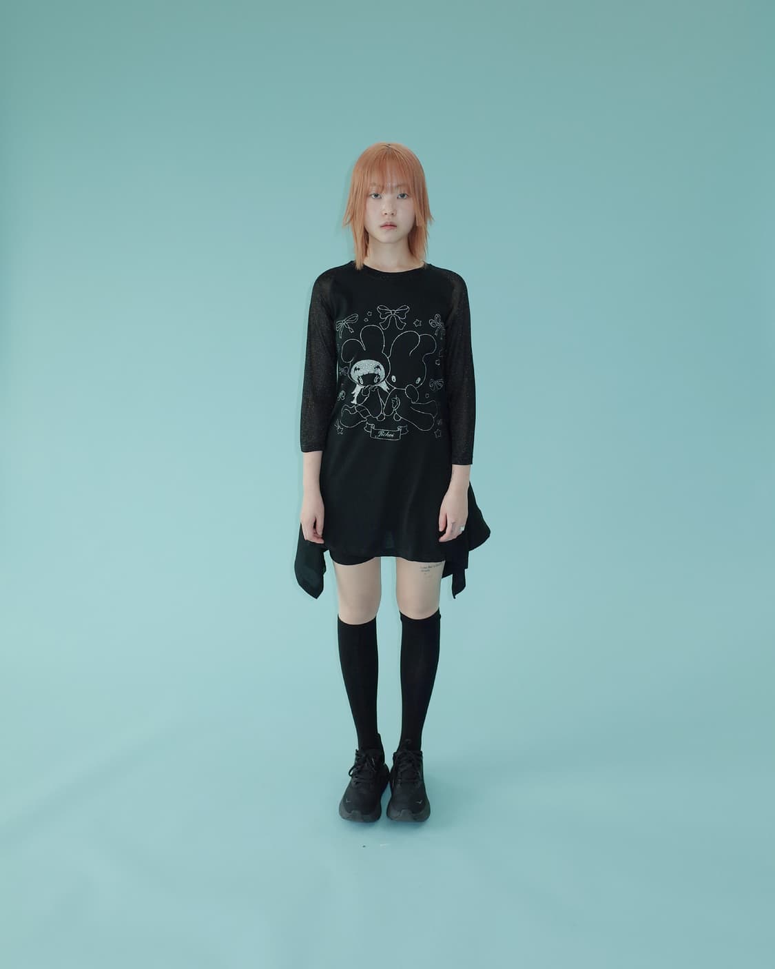 JICHOI 지초이 SS24 FLARED RAGLAN T-DRESS 상품이미지2