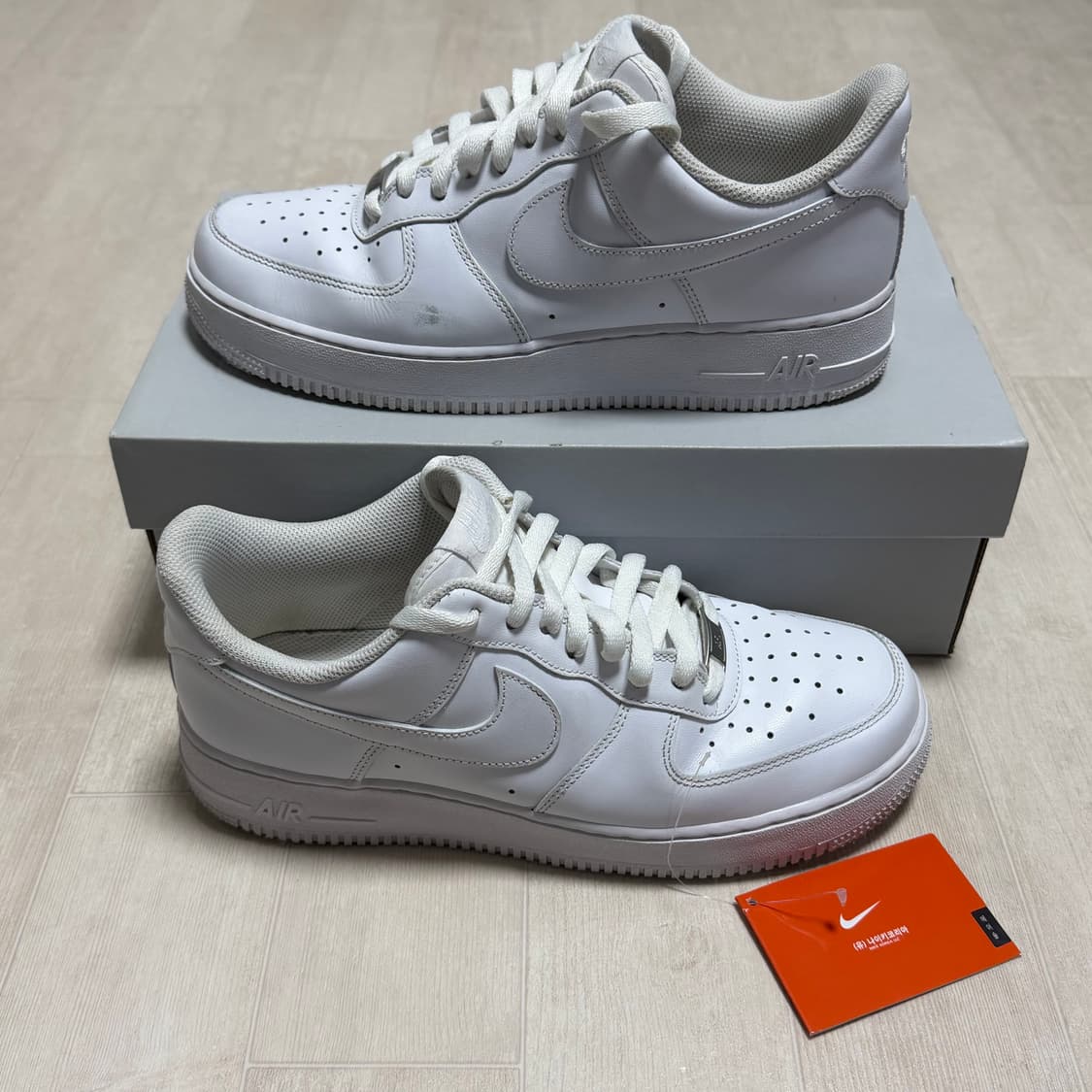 (270) 나이키 에어포스1 올백 화이트 스니커즈 상품이미지2