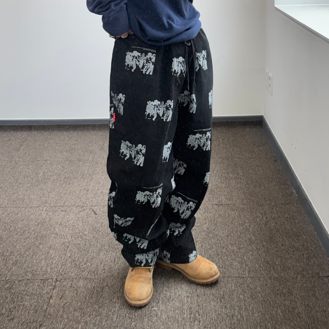 Ali benson 그래픽 코튼 팬츠 상품이미지1