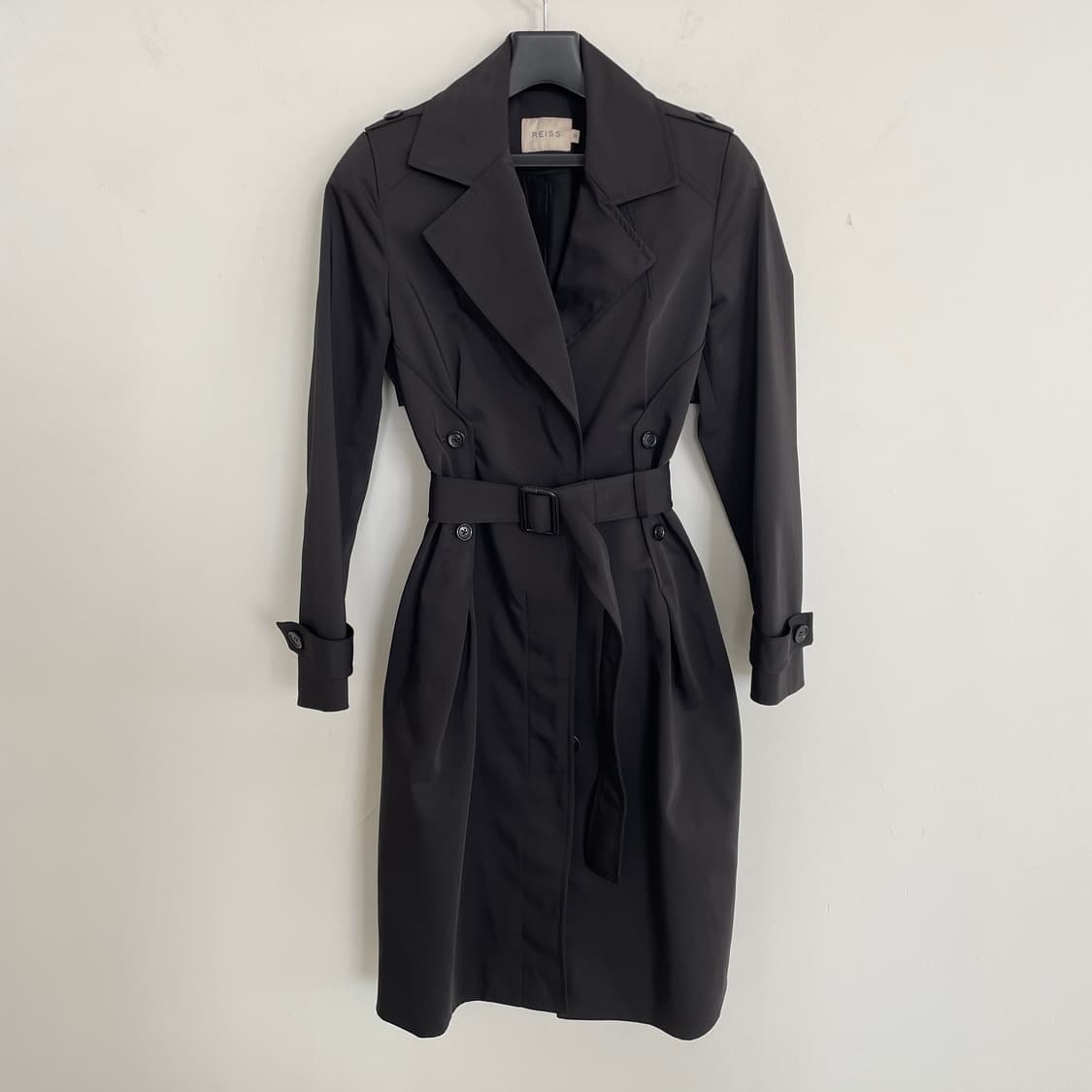 REISS 리스 여성S 벨티드 블랙 트렌치 코트 상품이미지2