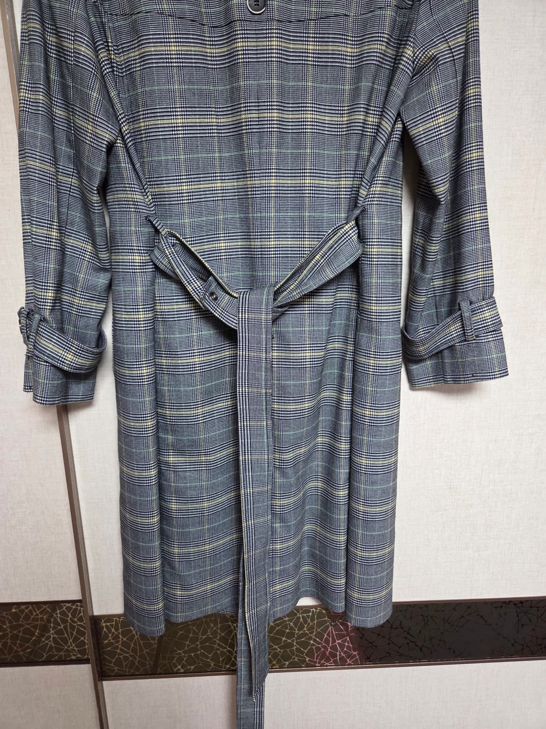 올리비아로렌 체크 더블 춘추동 코트 95 상품이미지7