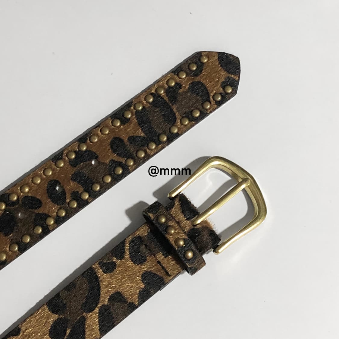 스터드 레오파드 호피 송치 벨트🐆 상품이미지4