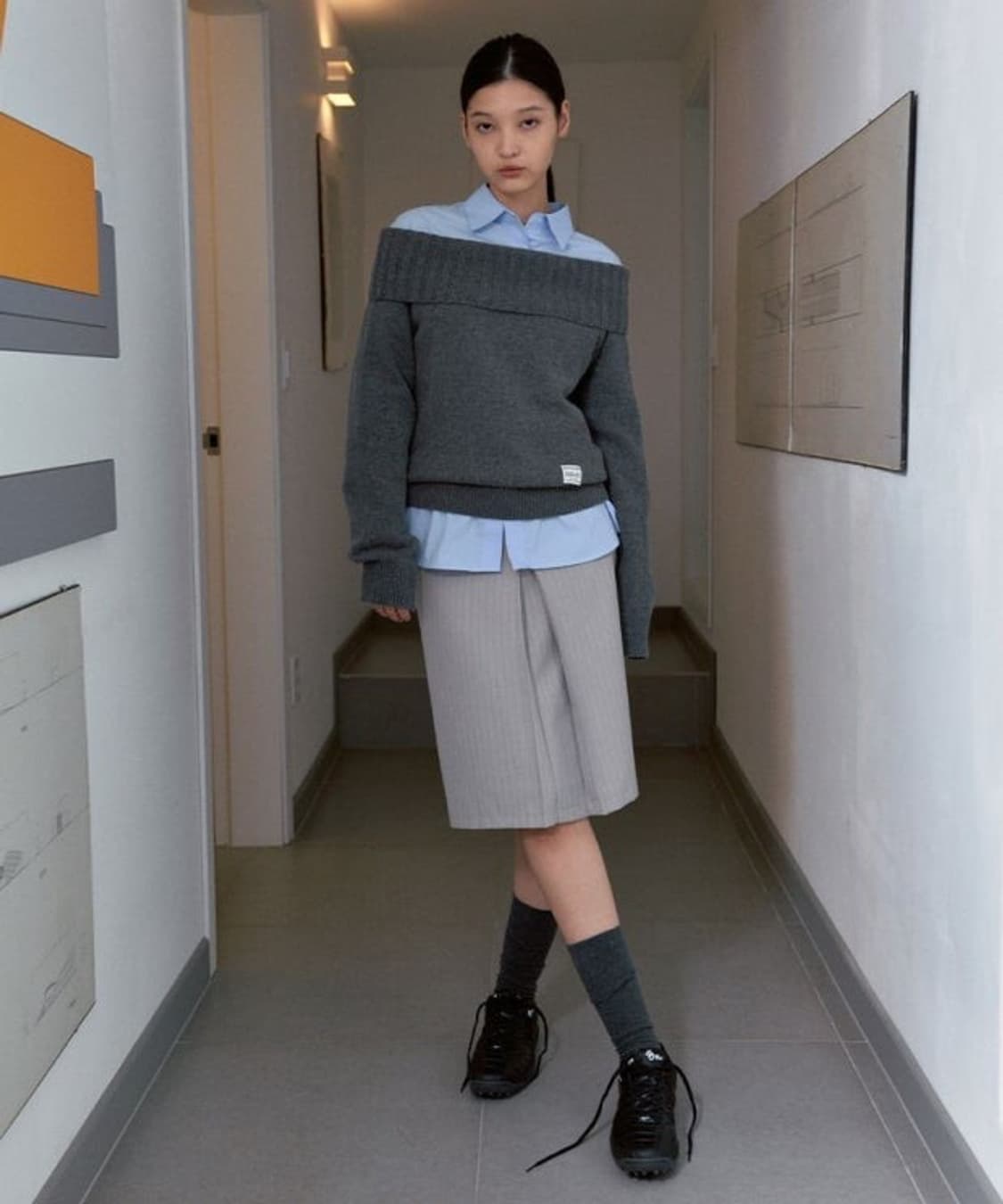 시눈 오프숄더 니트 상품이미지3