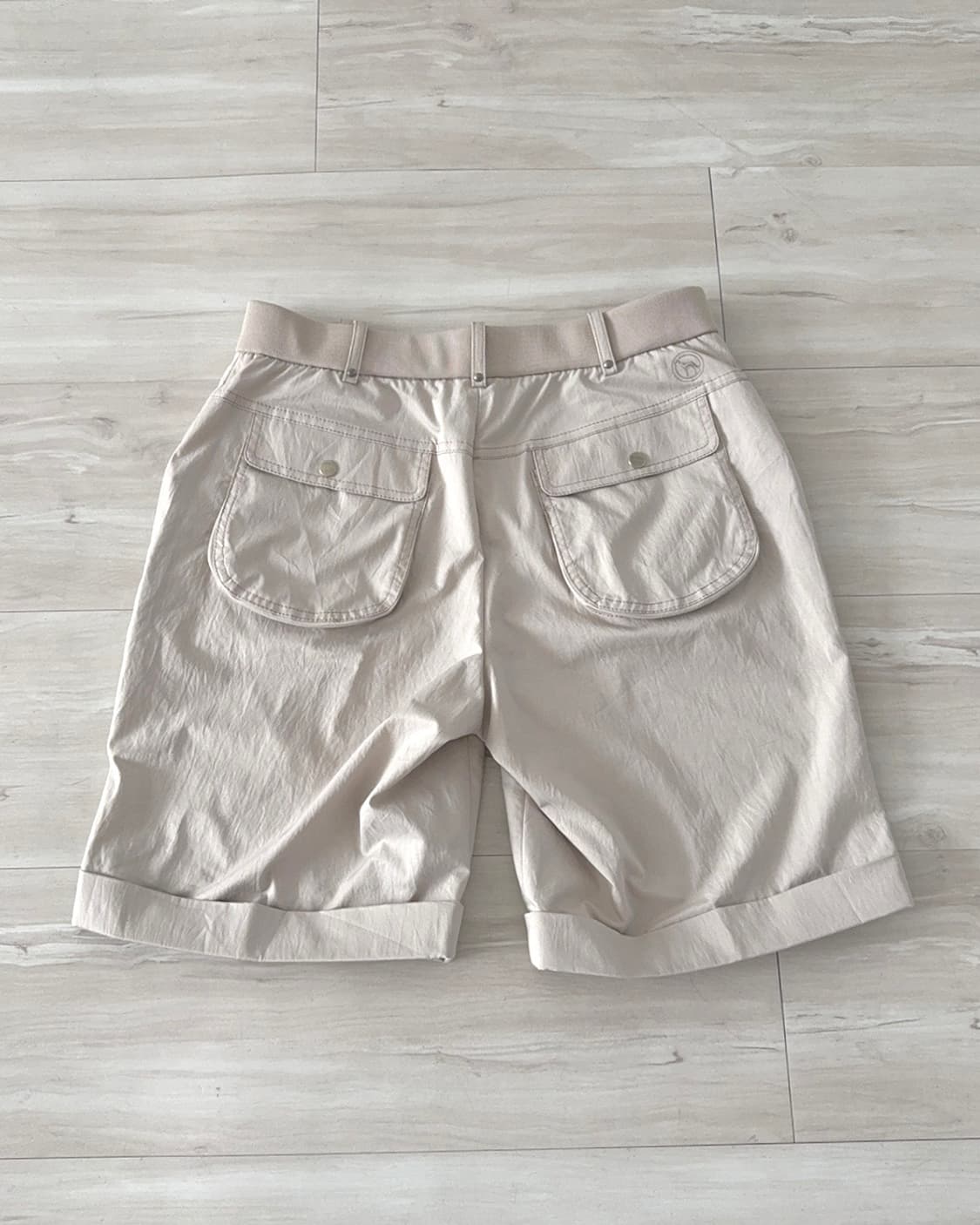 Light Beige 3D Pocket Detail Short Pants 상품이미지8