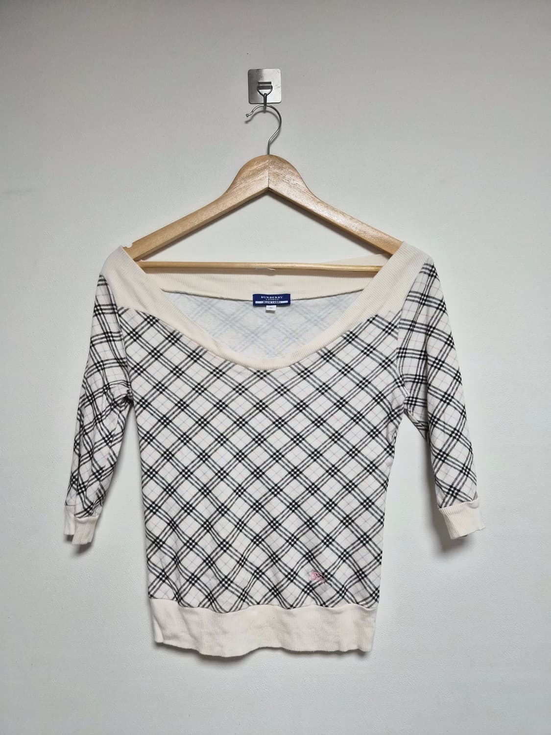 버버리블루라벨 노바체크 와이드 티셔츠 38 - T152 상품이미지1