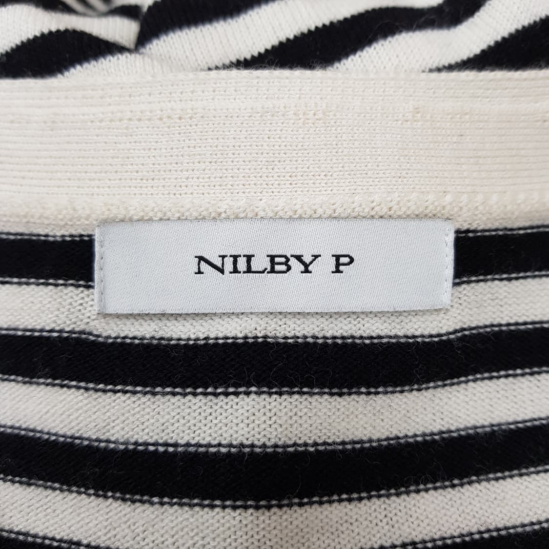 NILBY P 닐바이피 스트라이프 니트 가디건 F사이즈 상품이미지5