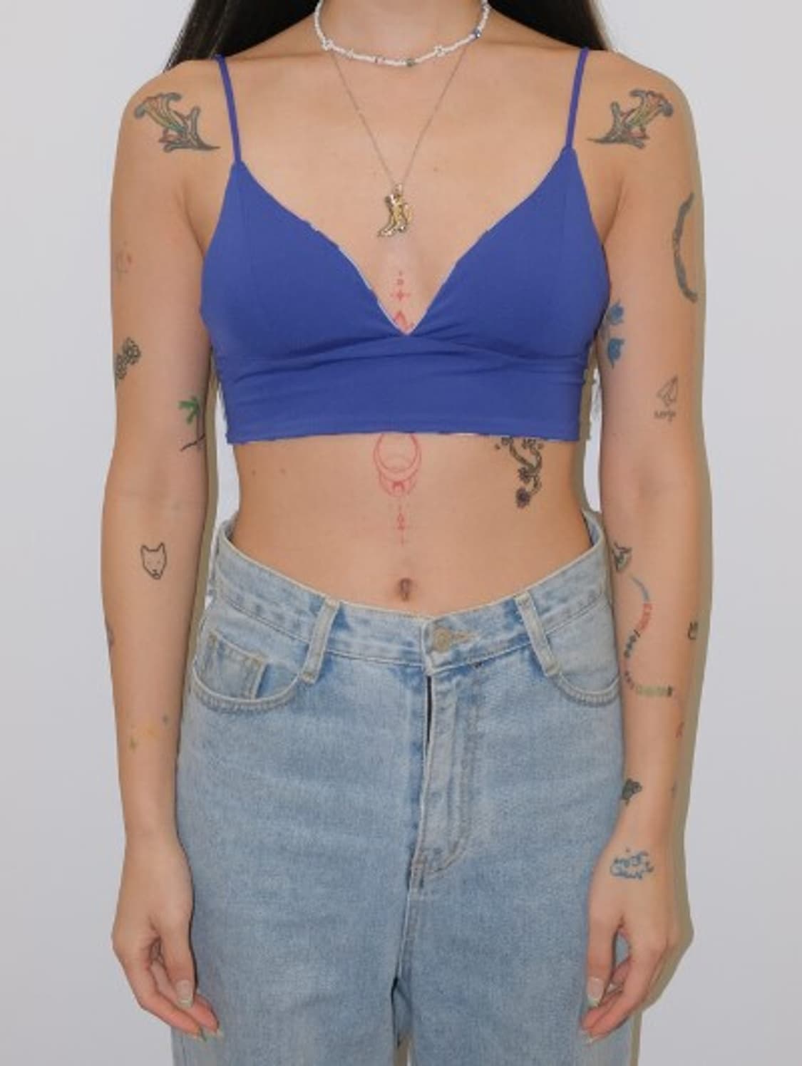 reversible bralette blue heart / navy 상품이미지5