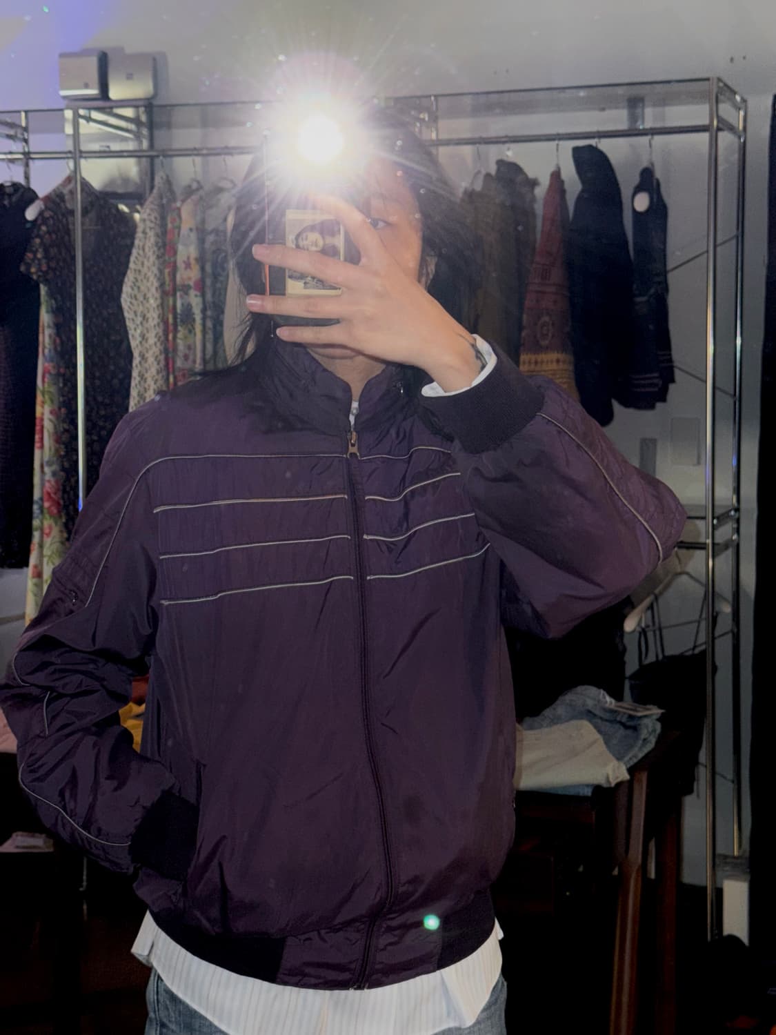 GUCCI 퍼플 나일론 자켓 상품이미지2