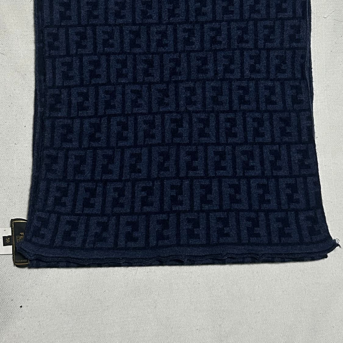 OS 펜디 FF 캐시미어 블랭킷 다크블루 머플러 상품이미지1