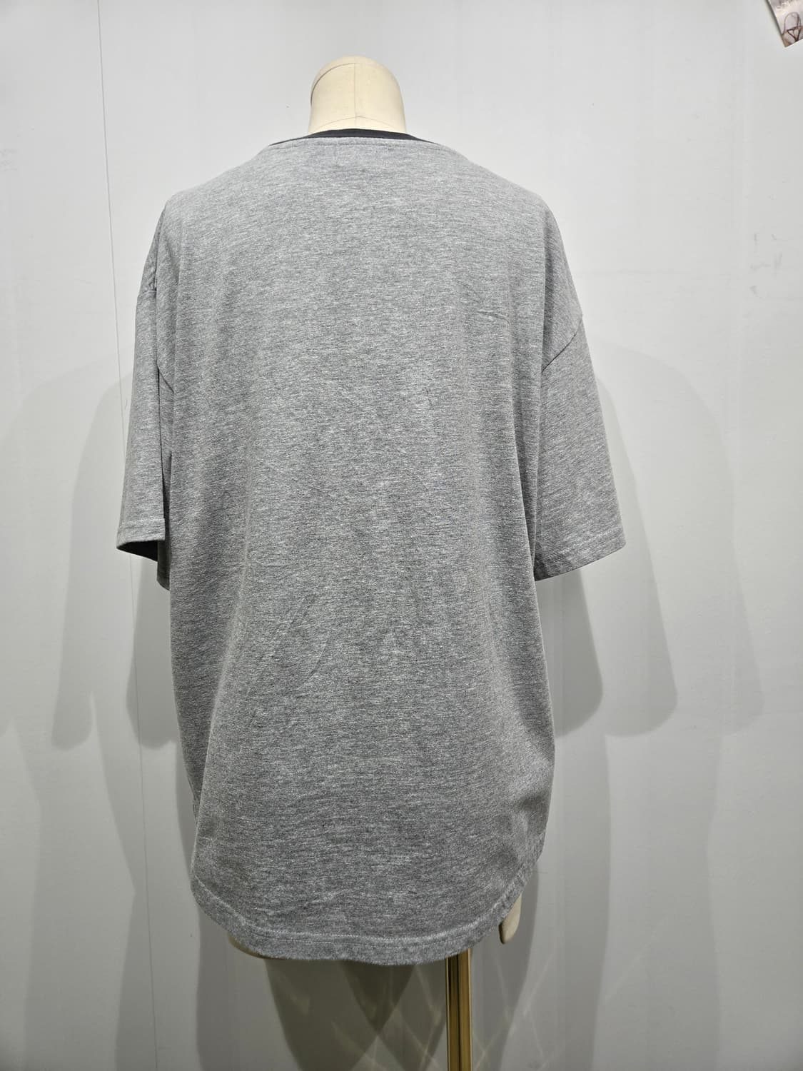 랑방 회색 링거 반팔 티셔츠 상품이미지2