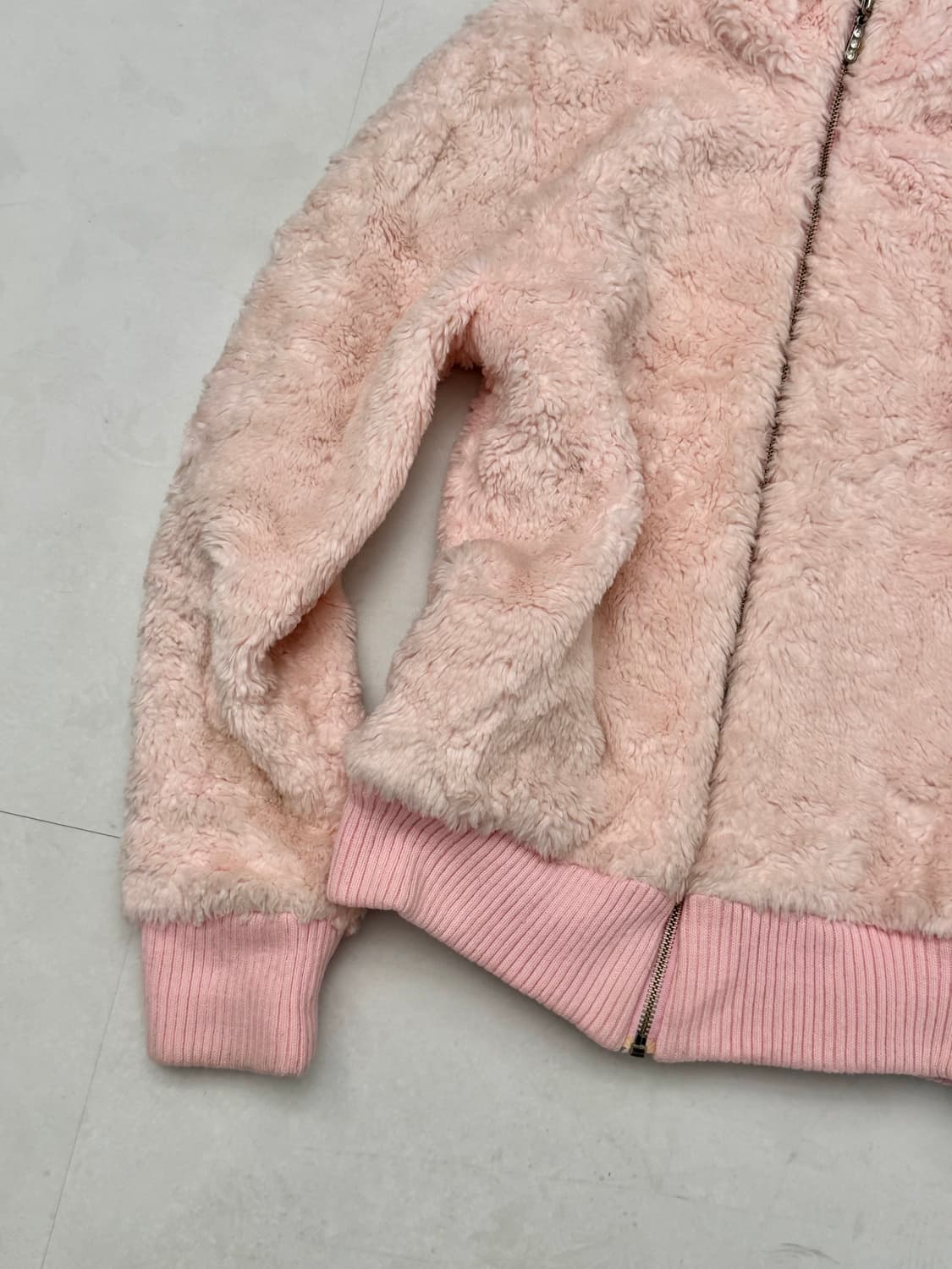 베이비핑크 에코 퍼 집업 상품이미지6