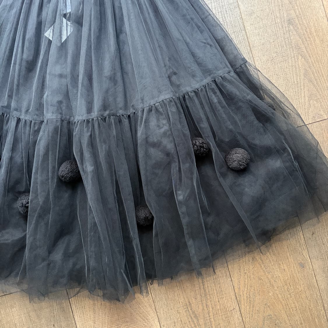 Pompom Shirring Tulle Skirt 상품이미지8