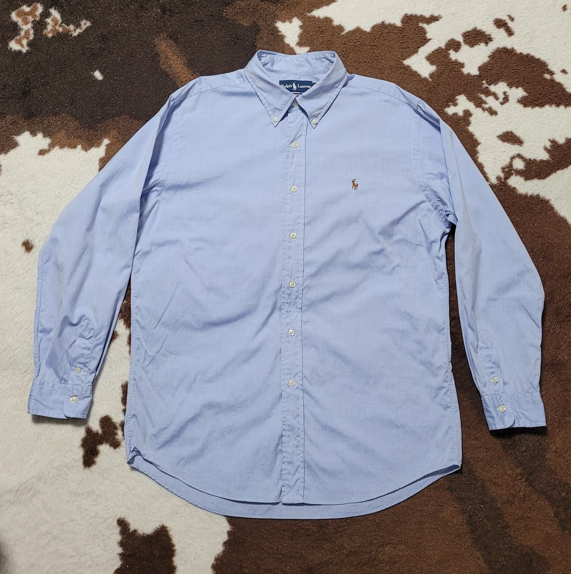 폴로 랄프로렌 남성용 연블루 면남방(L) 상품이미지1