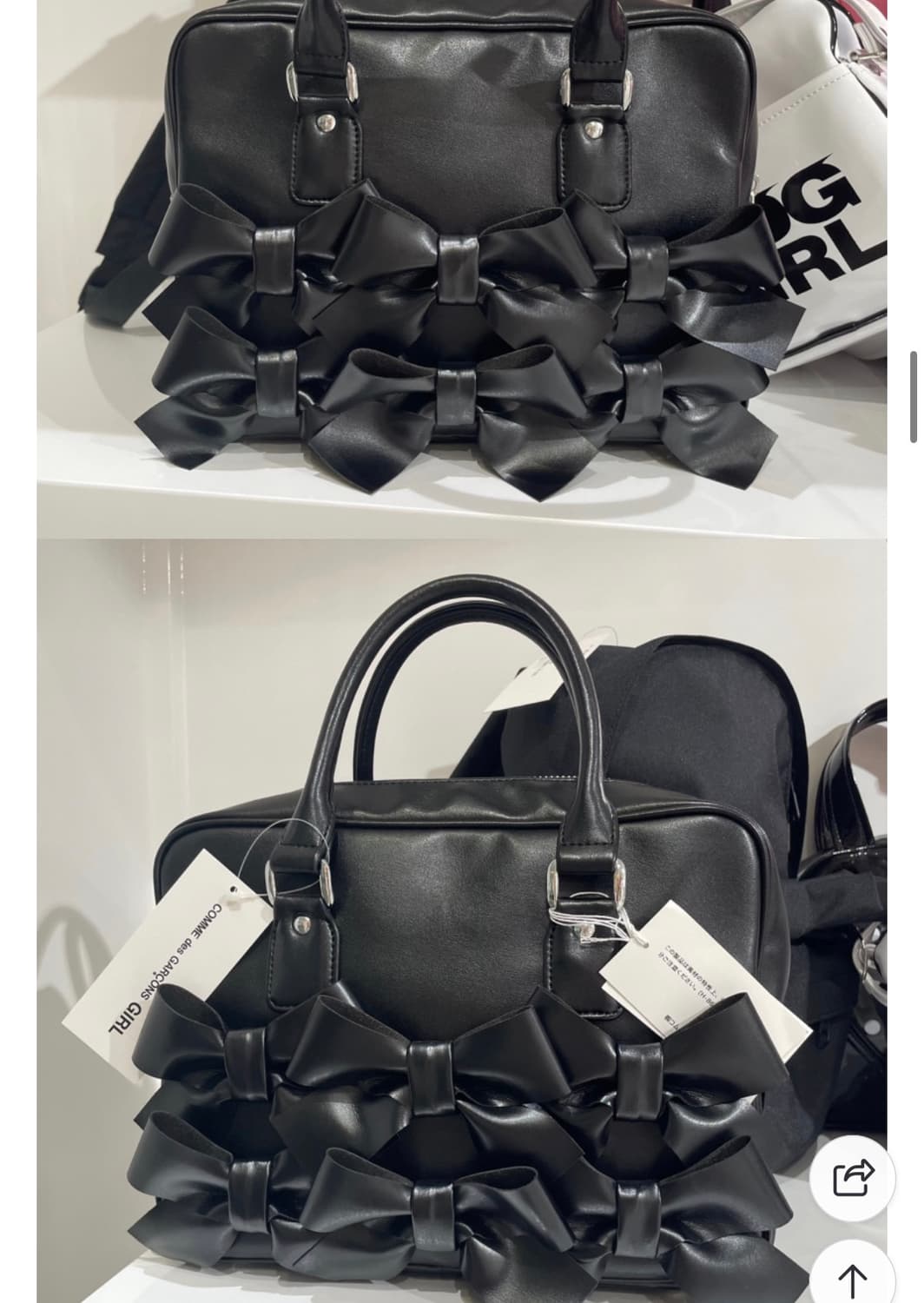 꼼데가르송 걸 리본 토트백 상품이미지2