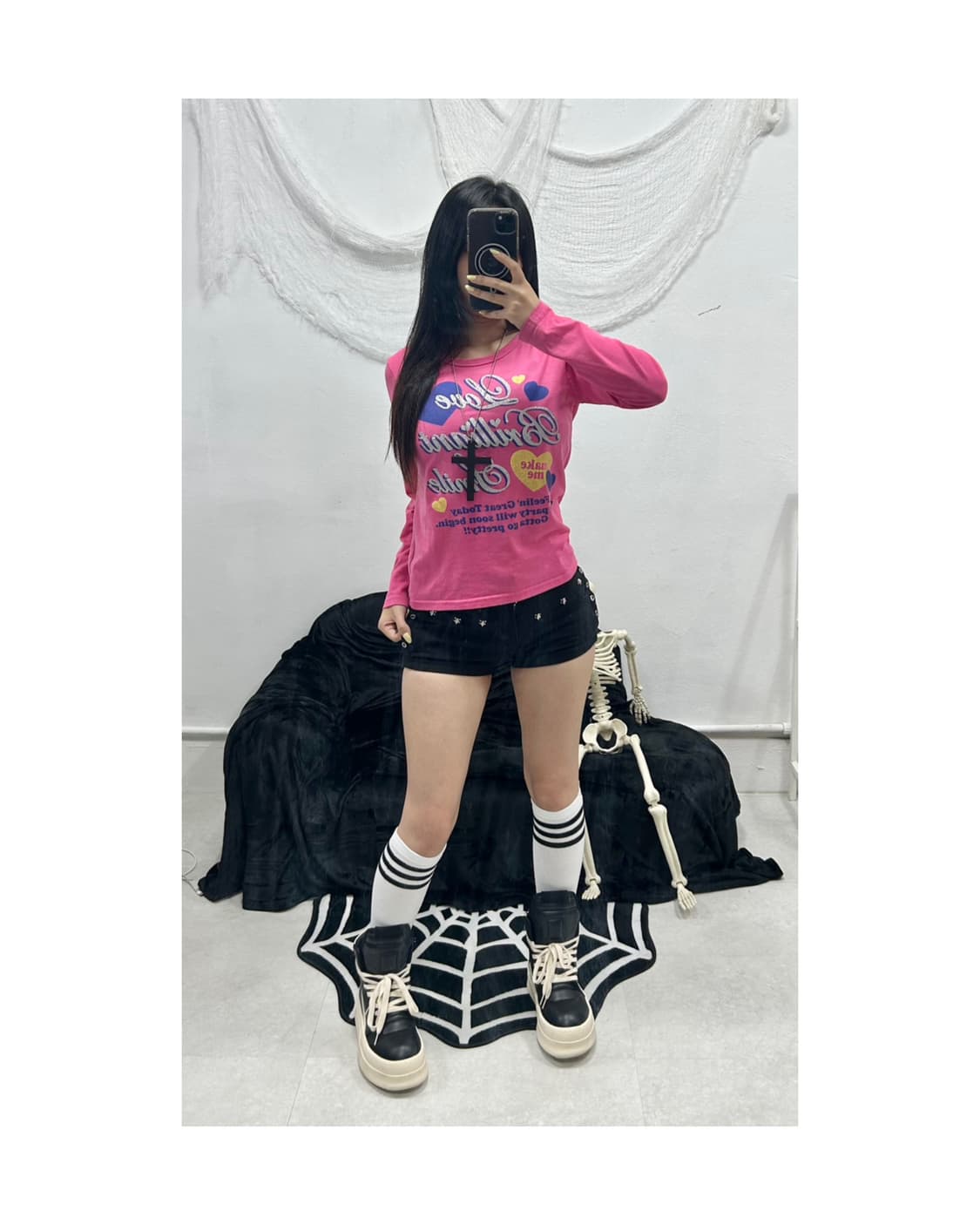 LOVE BRILLIANT Y2K PINK LONGSLEEVE 상품이미지1