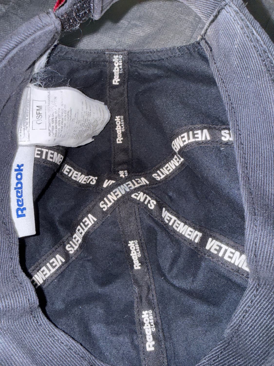 Vetements 리복 콜라보 이스라엘 캡 (모자) 상품이미지3