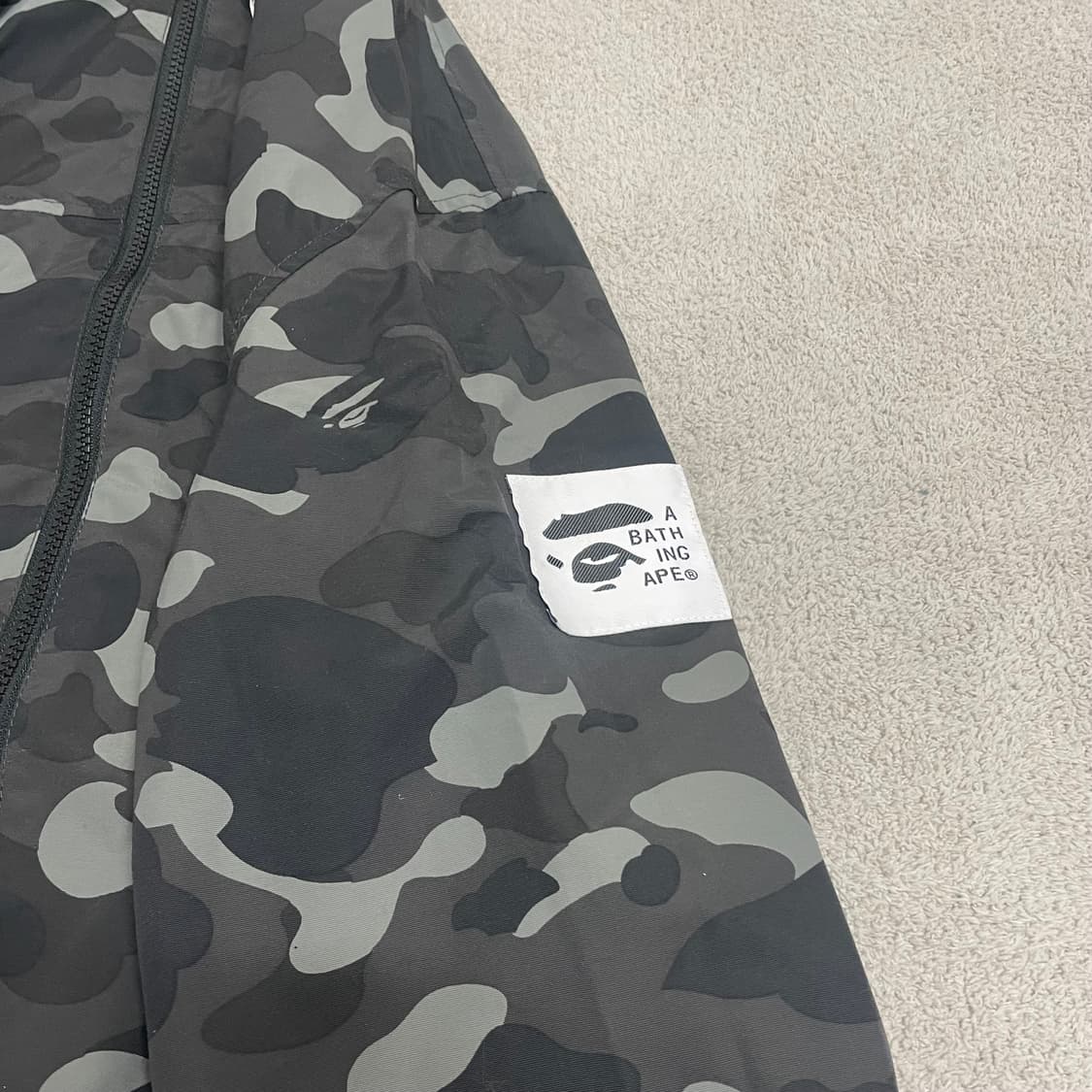 M) 베이프 블랙 카모 흑계 바람막이 윈드브레이커 자켓 상품이미지4