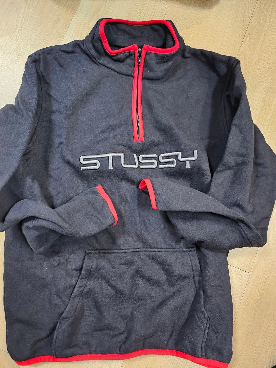 Stussy 스투시 레드파이핑 집업 M 상품이미지1