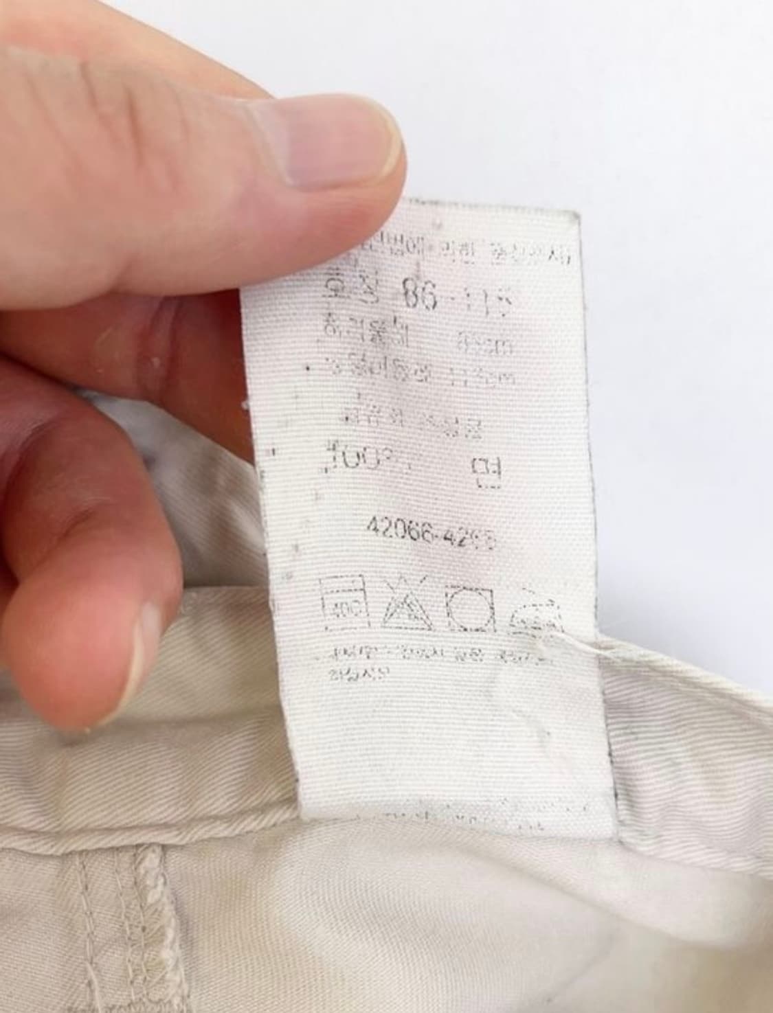 리바이스 아이보리 버뮤다 코튼 팬츠 상품이미지4