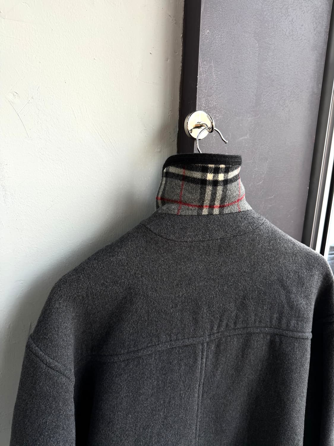 UK10/ 버버리 런던 울 노바체크 라이닝 코트 자켓 상품이미지8