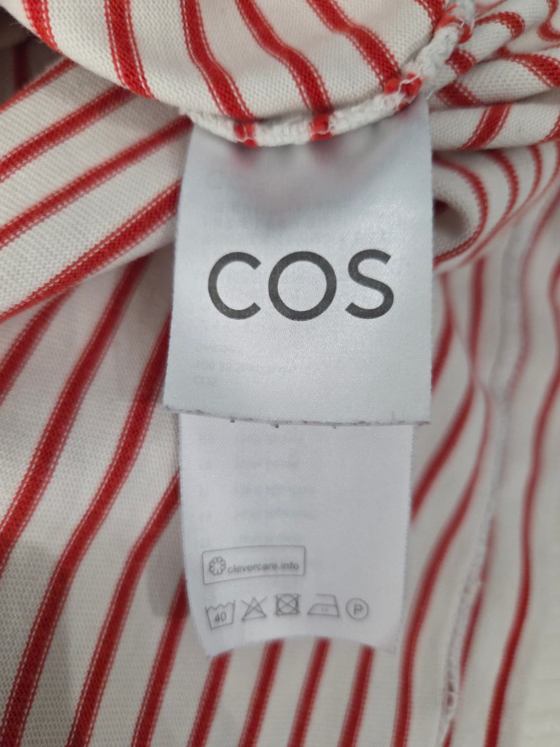 COS 코스 레드 스트라이프 반팔 티셔츠 상품이미지8