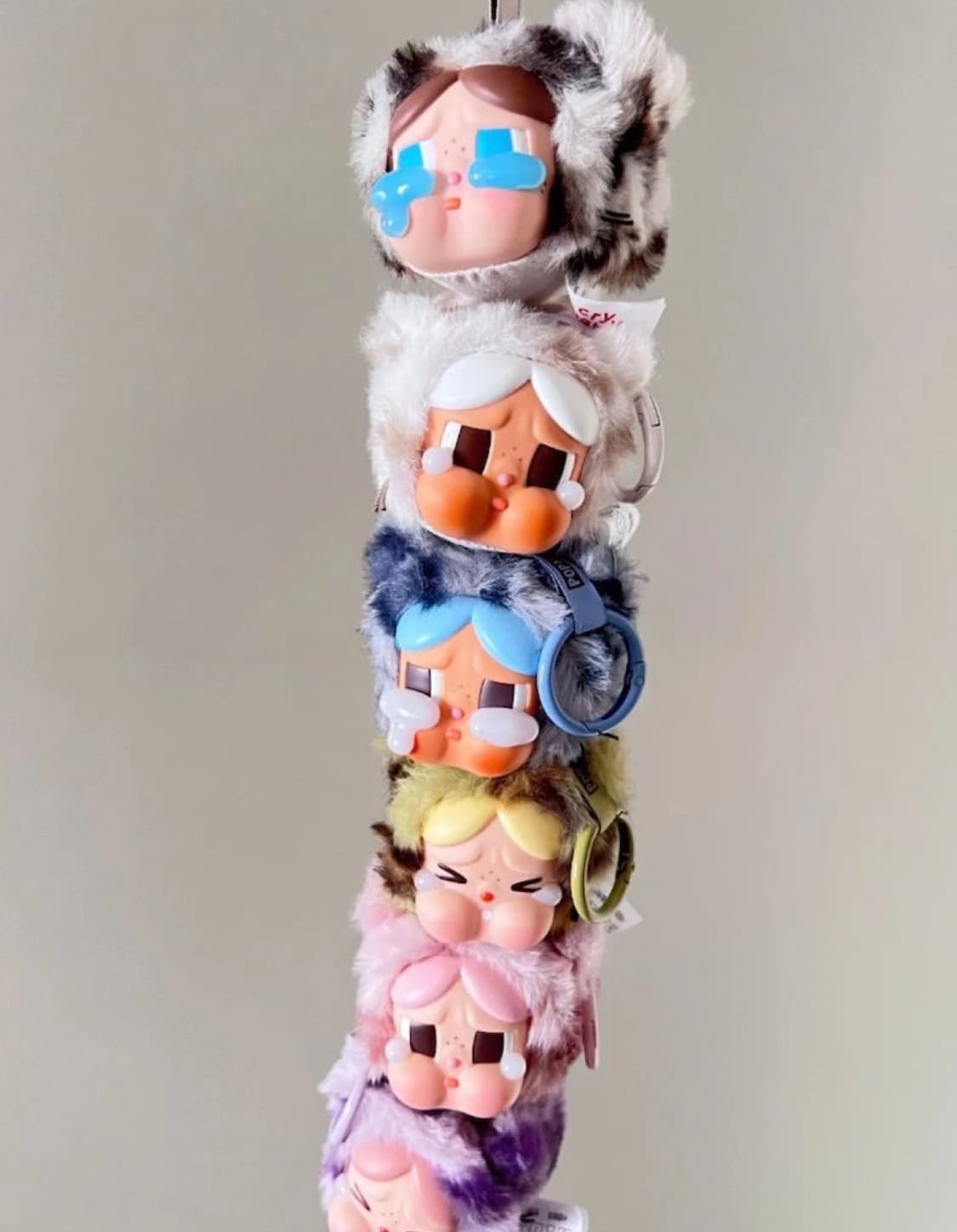 정품. 팝마트 크라이베이비 데님 냥이 키링 1회착. 새상품급 라부부 몬치 상품이미지4