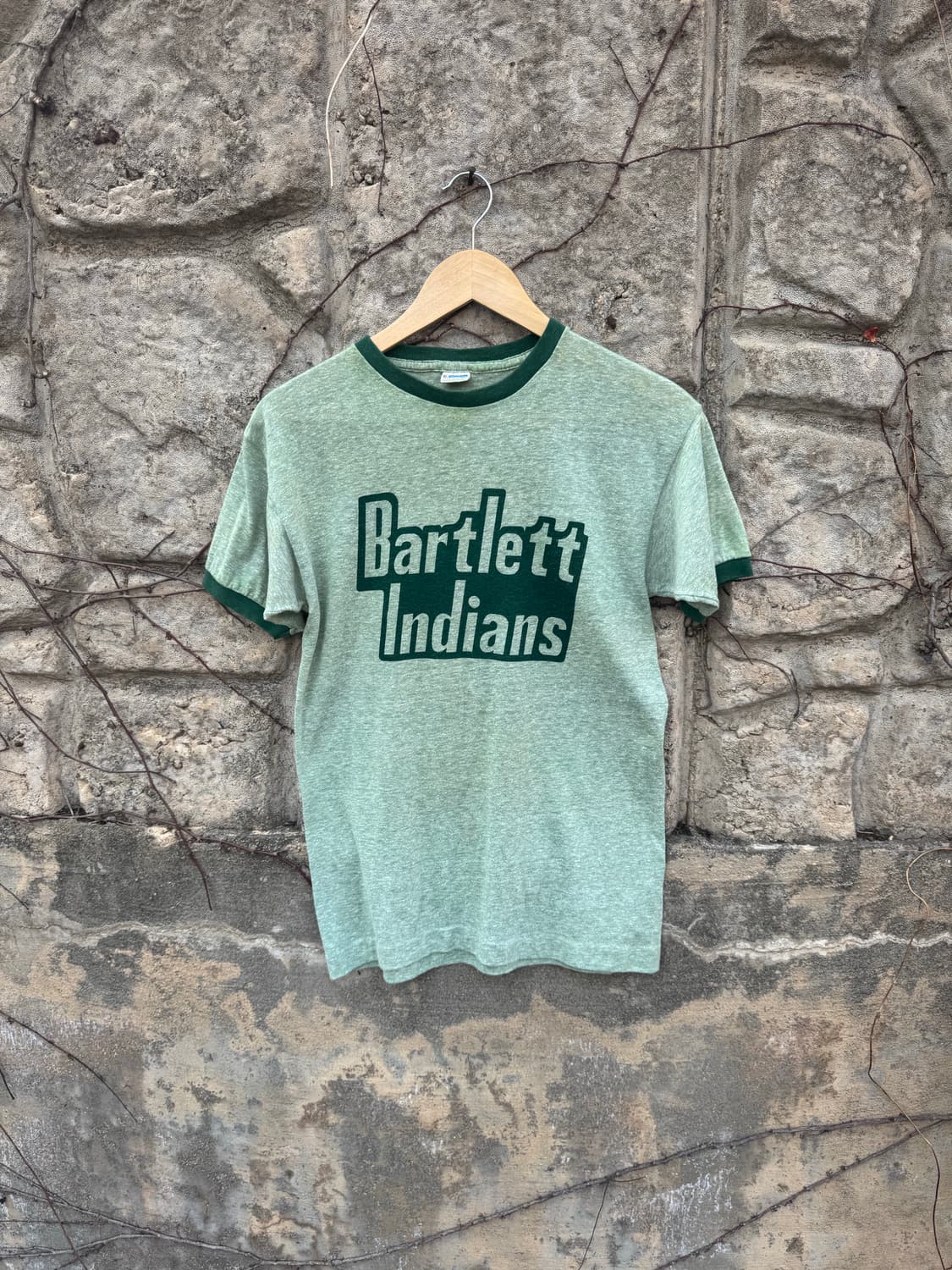 70s 챔피온 빈티지 블루택 싱글스티치 프린팅 반팔 티셔츠 m 상품이미지1