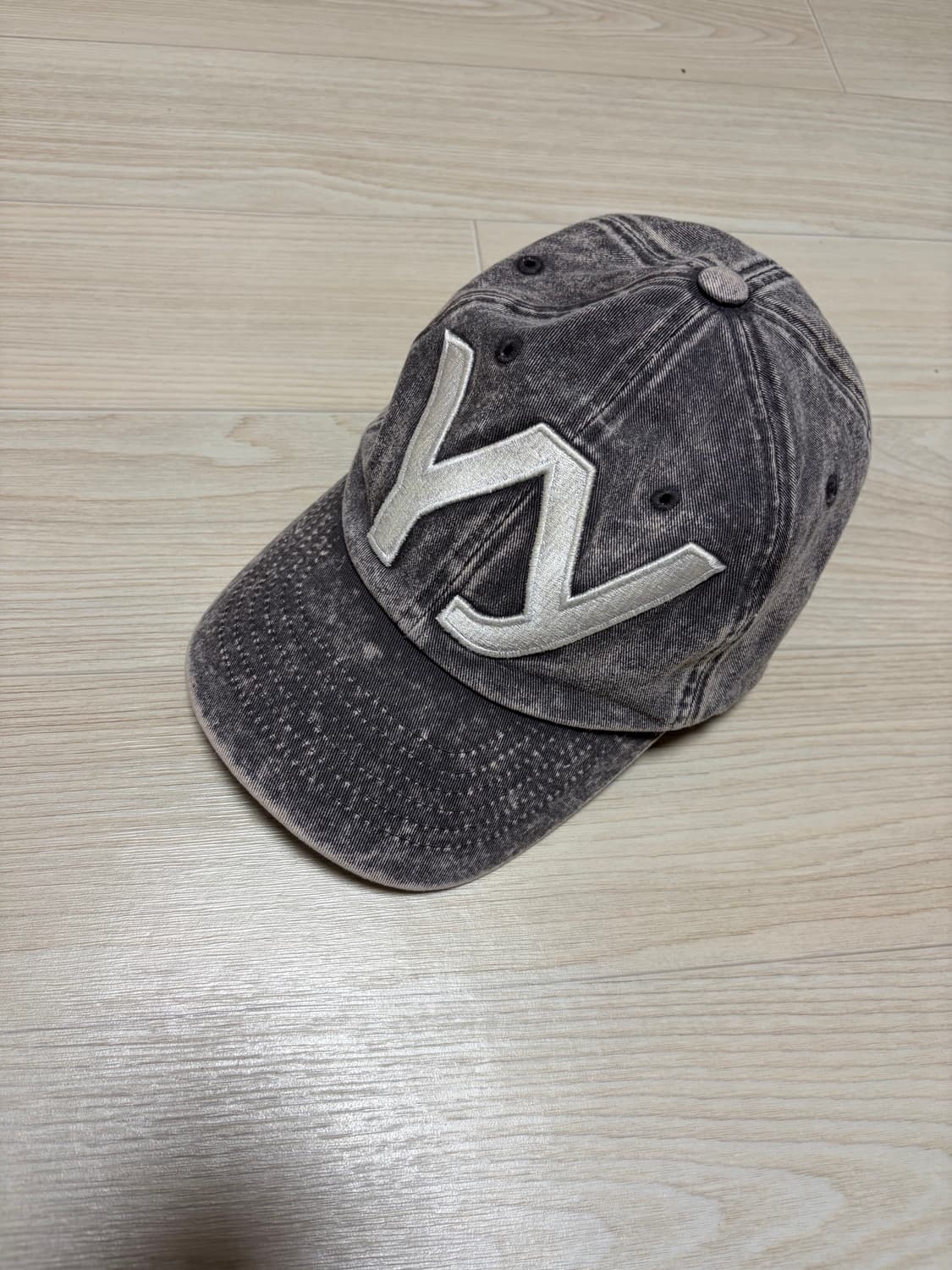 오픈와이와이 로고 피그먼트 차콜 볼캡 모자 상품이미지6