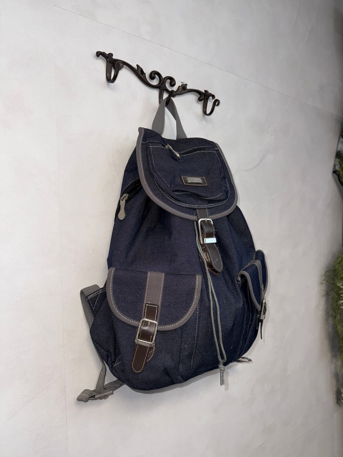 Denim buckled multi pocket backpack 상품이미지2