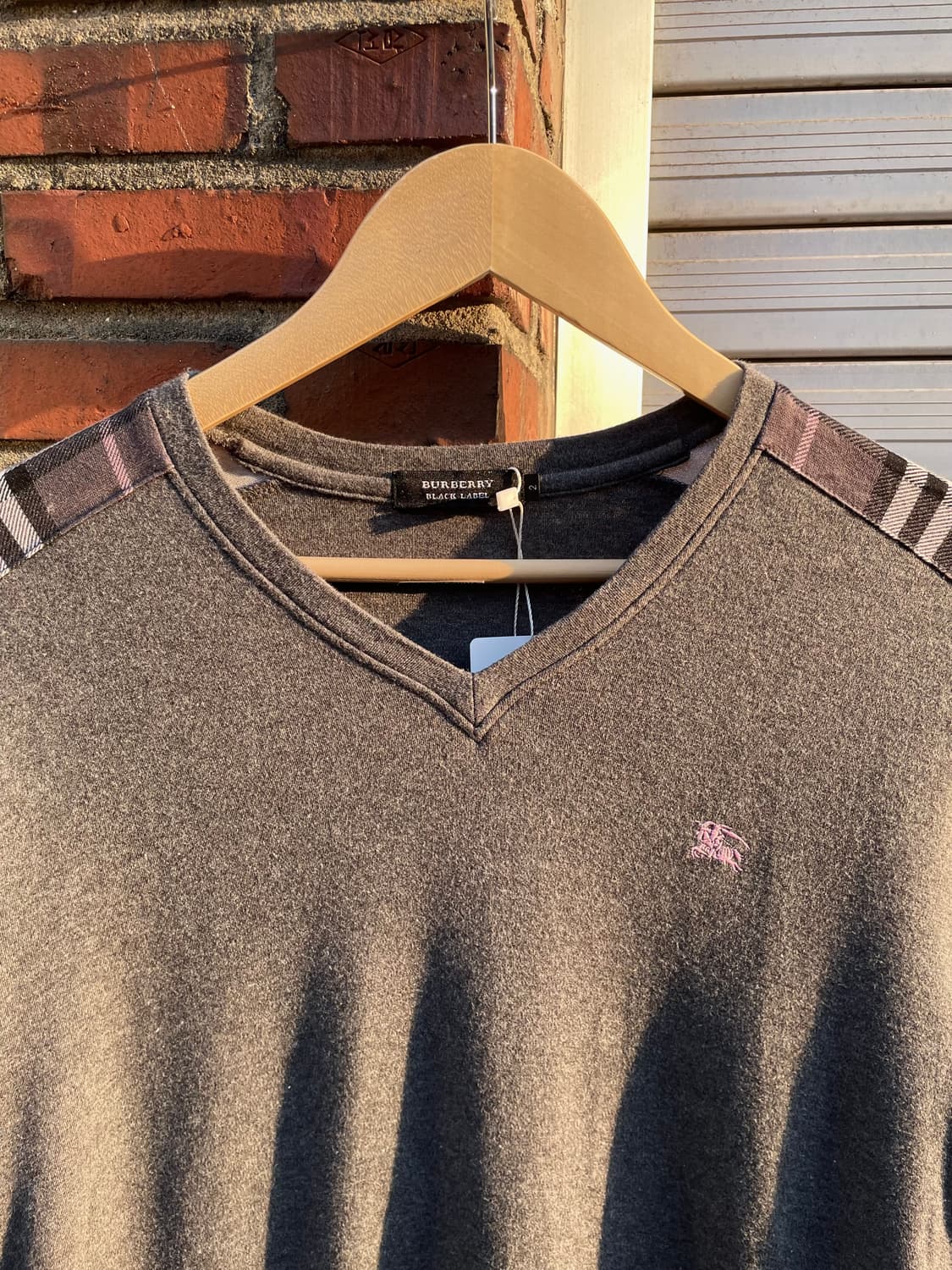 버버리 그레이 체크 핑크포인트 니트 상품이미지2