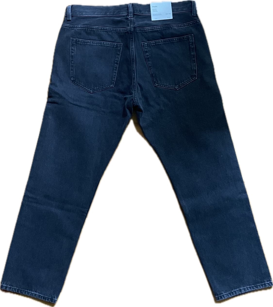 아르켓 PARK 남성 레귤러 테이퍼드 데님 팬츠 블랙 34/30 새상품 상품이미지2