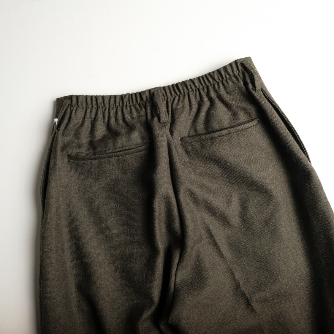 마카 울 서지 스티치리스 트라우저 팬츠 2(30)사이즈 올리브 상품이미지9