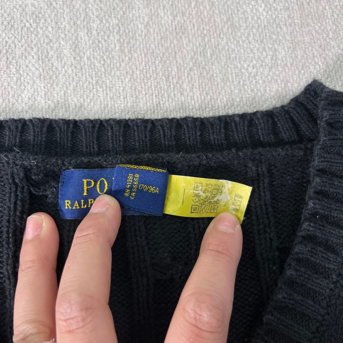 95 폴로 랄프로렌 신형라벨 꽈배기 브이넥 니트  상품이미지4