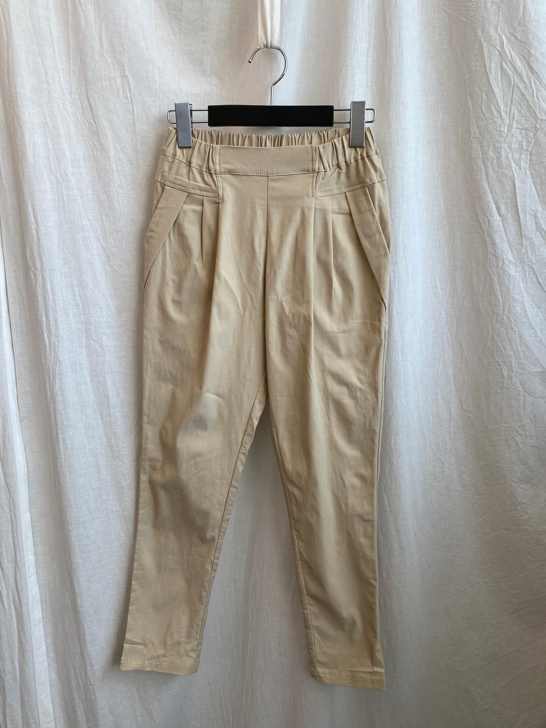 베이지 밴딩 팬츠(M) 상품이미지1