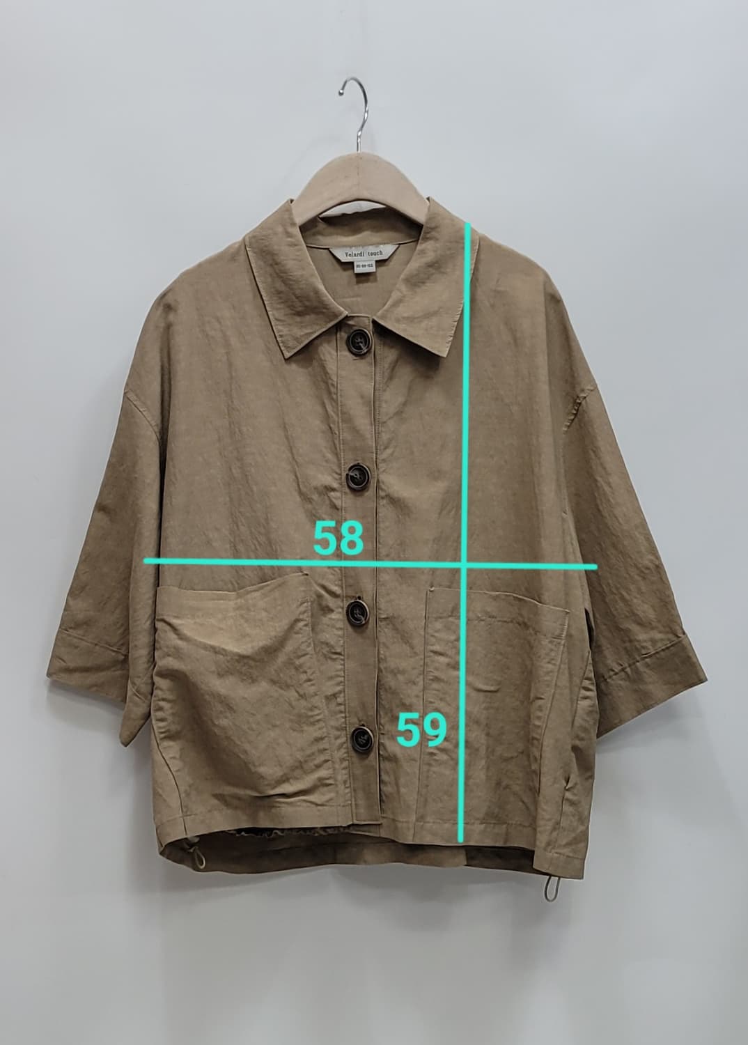 벨라디터치 린넨 레이온 빅포켓 오버핏 자켓 / 여 85 베이지
 상품이미지10