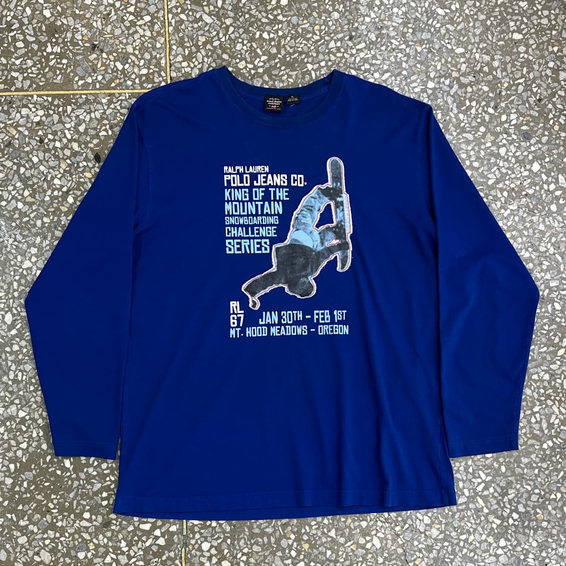 9~00s 폴로 진스 스노우보드 롱슬리브 티셔츠 XL 상품이미지1