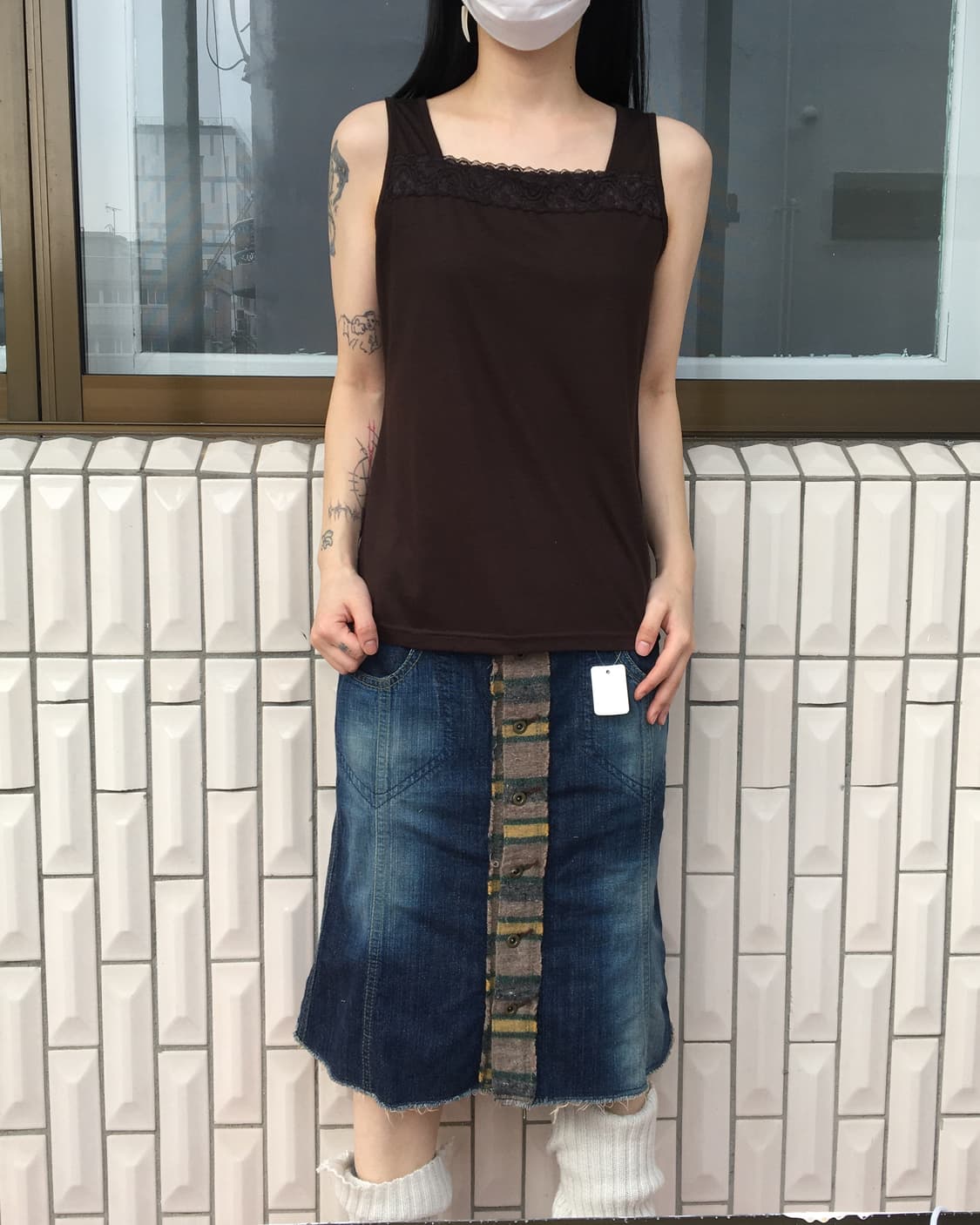 Lace trimming sleeveless 상품이미지4