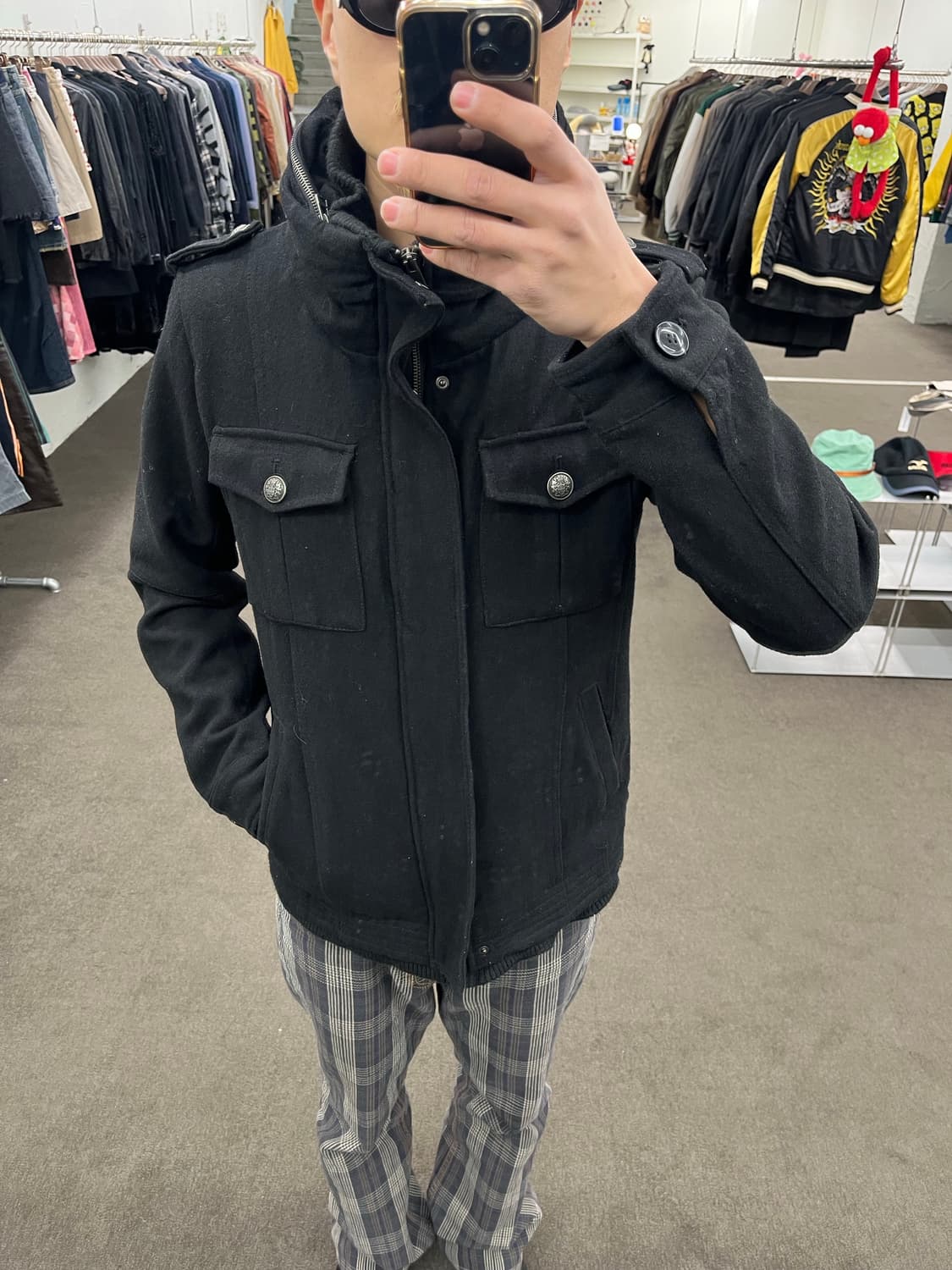 밀리터리 자켓 블랙 상품이미지4