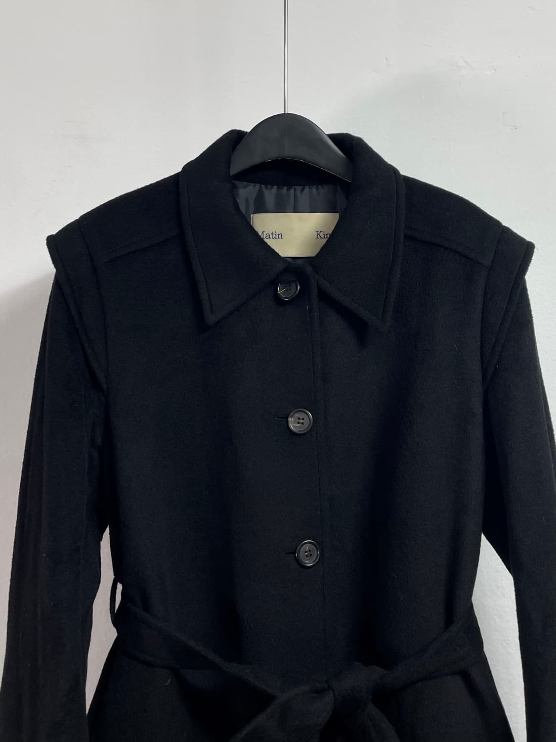 마뗑킴 램스울 벨티드 싱글 롱 코트(on.43)7 상품이미지2