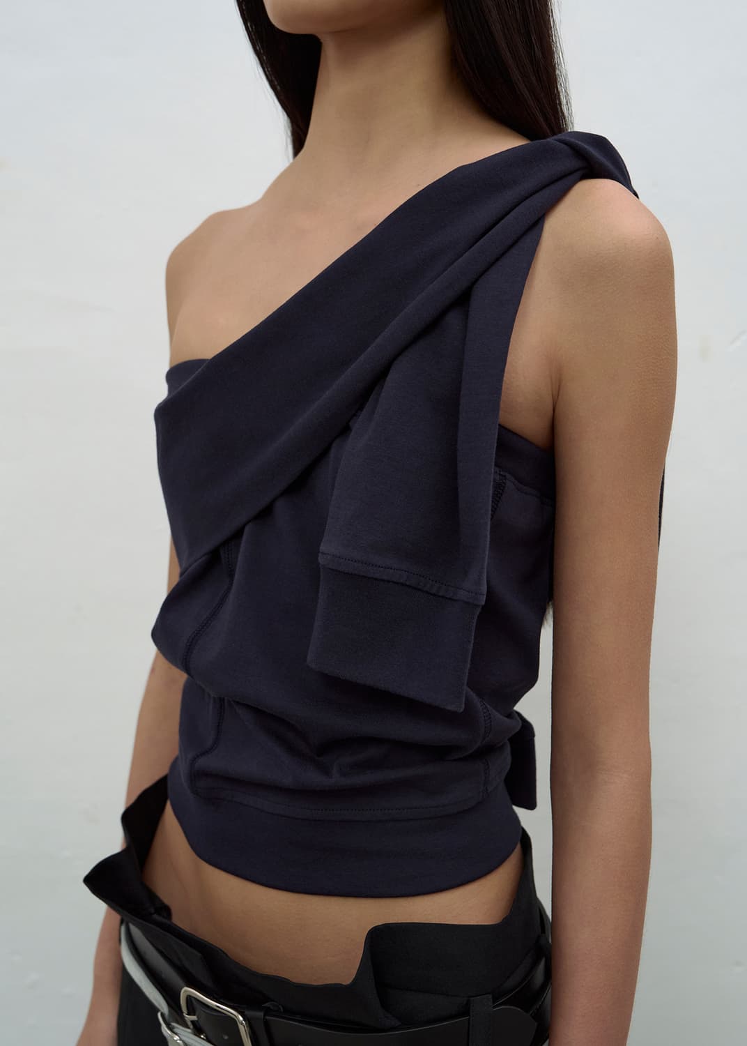 bustier detail jersey top 상품이미지2