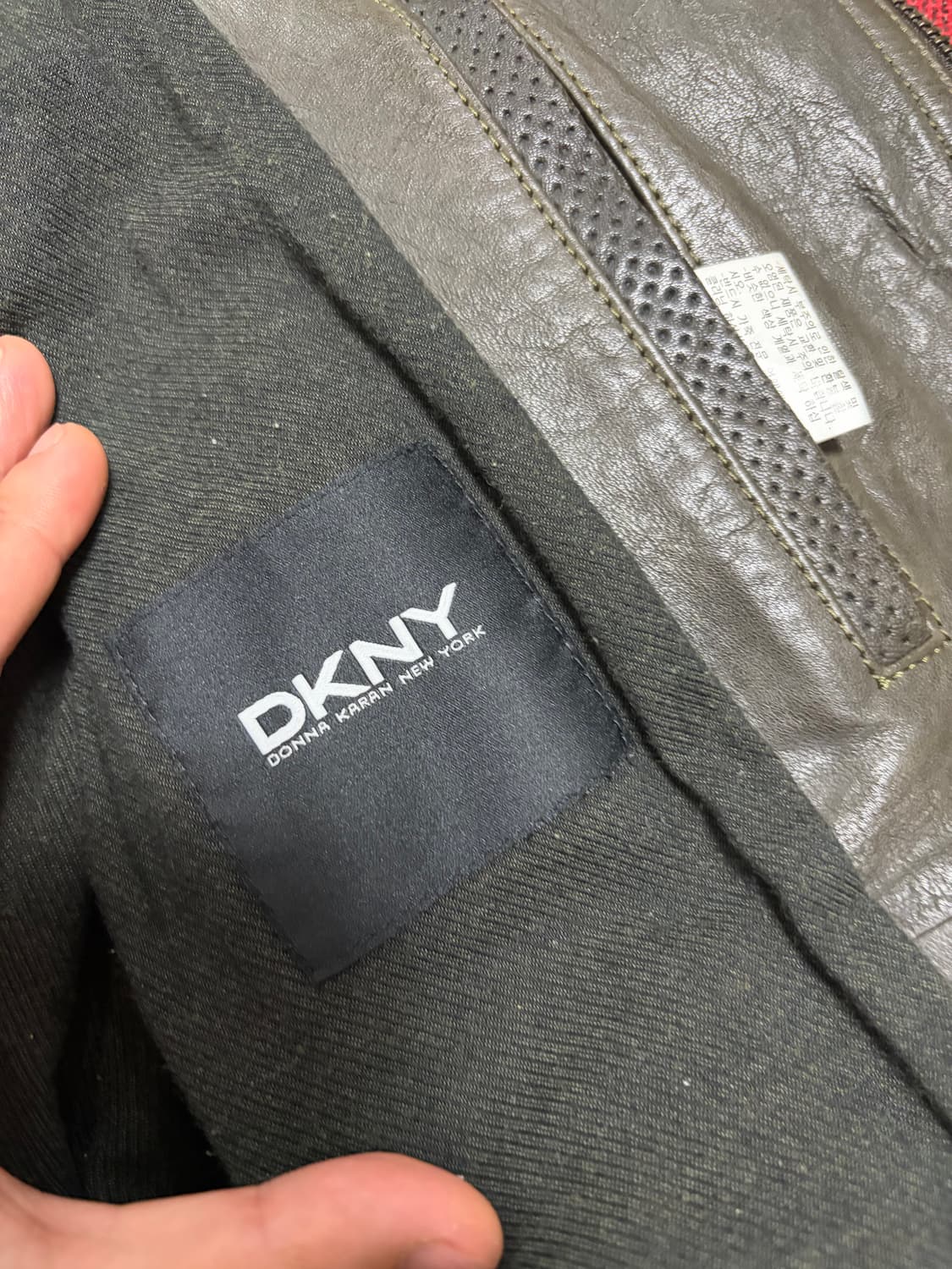 95-슬림100) DKNY 양가죽 램스킨 바이크 라이더 자켓 상품이미지8