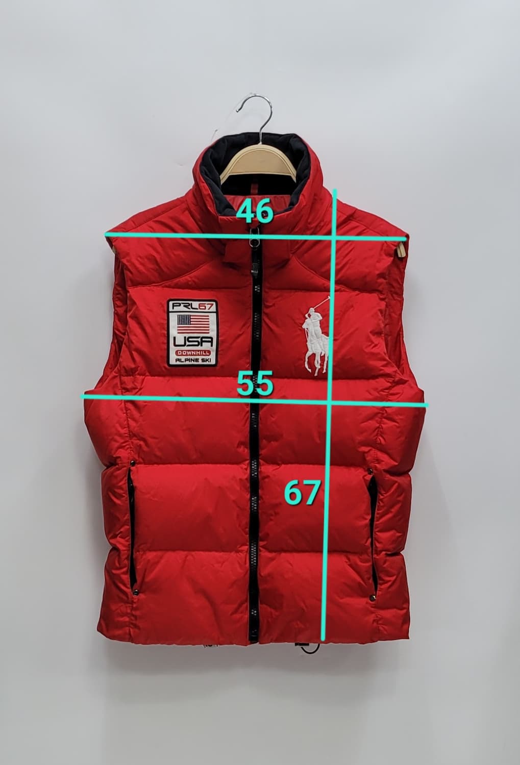 POLO 폴로 랄프로렌 빅포니 USA 성조기 푸퍼 다운 베스트 / M
 상품이미지10