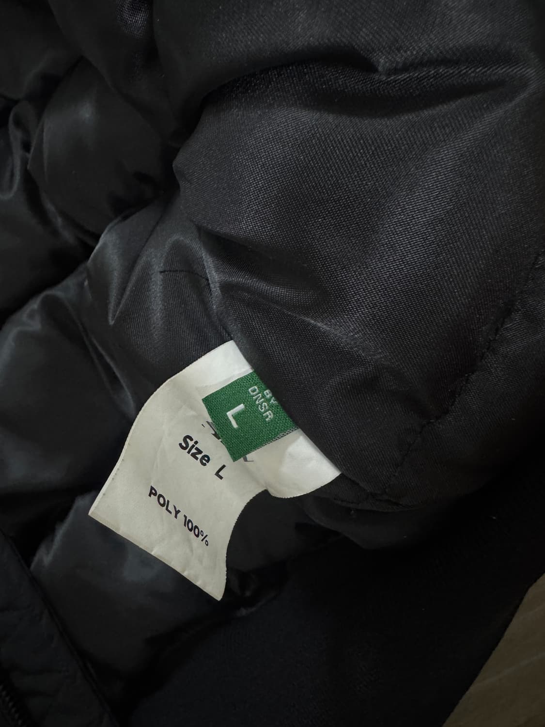 (L) DNSR 플라이트 크롭 덕다운 패딩 점퍼 블랙 상품이미지3